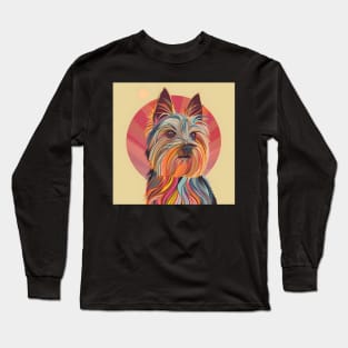 Silky Terrier in 70's Long Sleeve T-Shirt